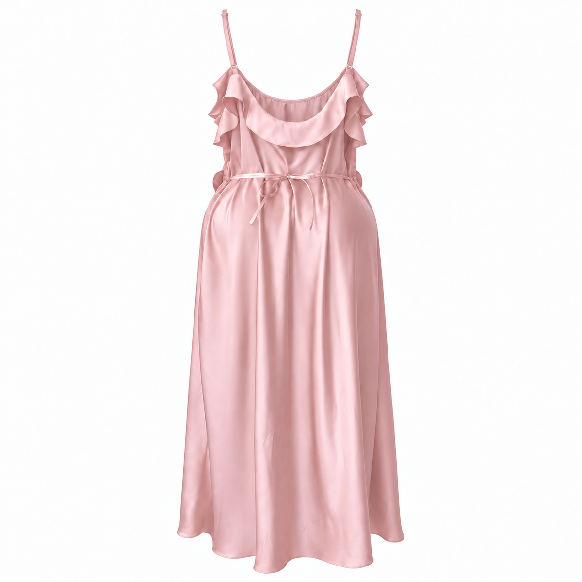 MM-4044 Lana Buyuk Beden Lila Gecelik