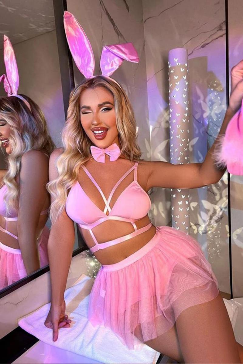 MM-1015 Pembe Bunny Erotik Set
