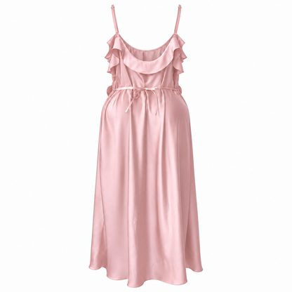 MM-4044 Lana Buyuk Beden Lila Gecelik