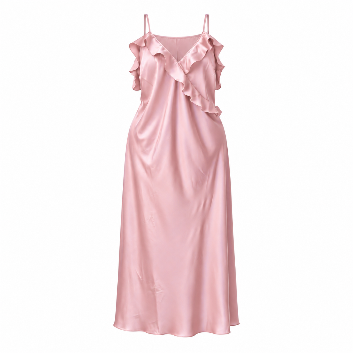 MM-4044 Lana Buyuk Beden Lila Gecelik