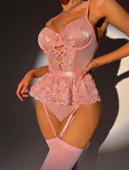 MM-8412 Pudra Pembe Jartiyerli Takim
