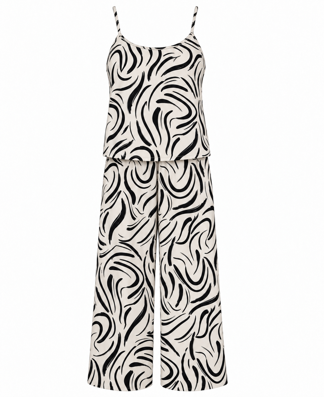 MM-6019  Palermo Siyah Beyaz Pijama Takimi