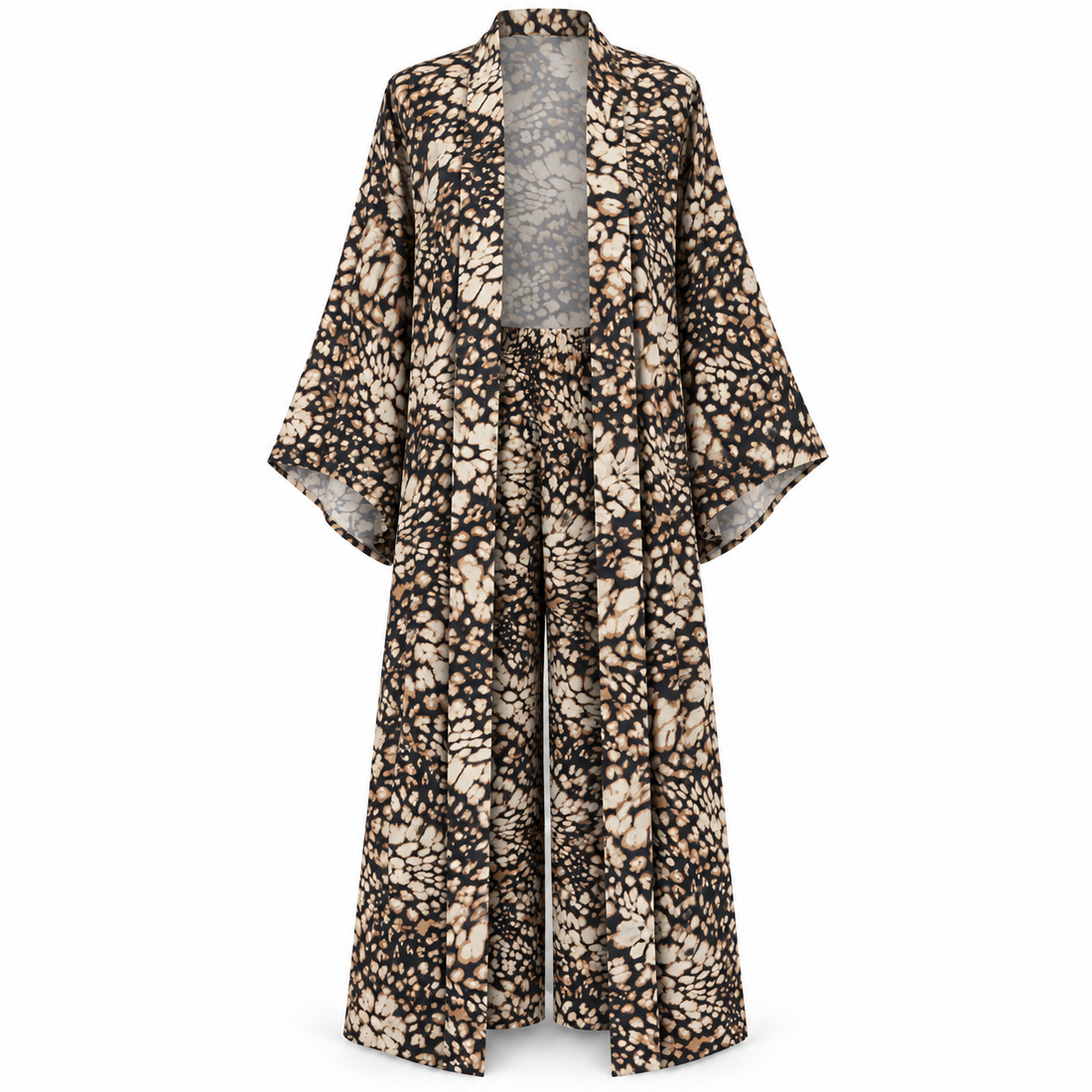 MM-6038 Oslo Leopar Sabahlik ve Pijama Takimi