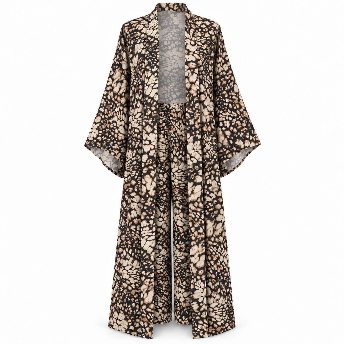 MM-6038 Oslo Leopar Sabahlik ve Pijama Takimi