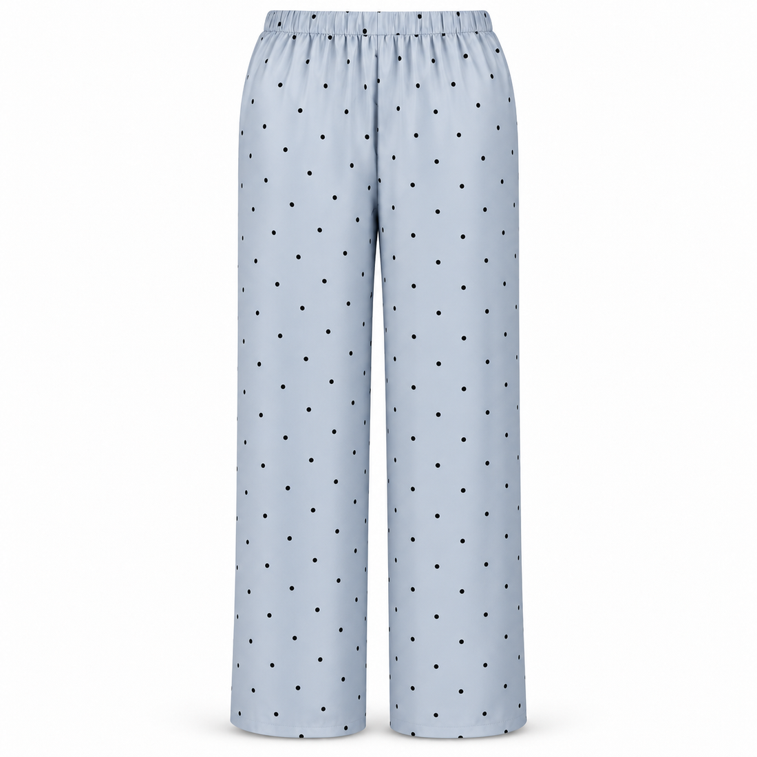 MM-6040 Oslo Mavi Puantiye Sabahlik ve Pijama Takimi
