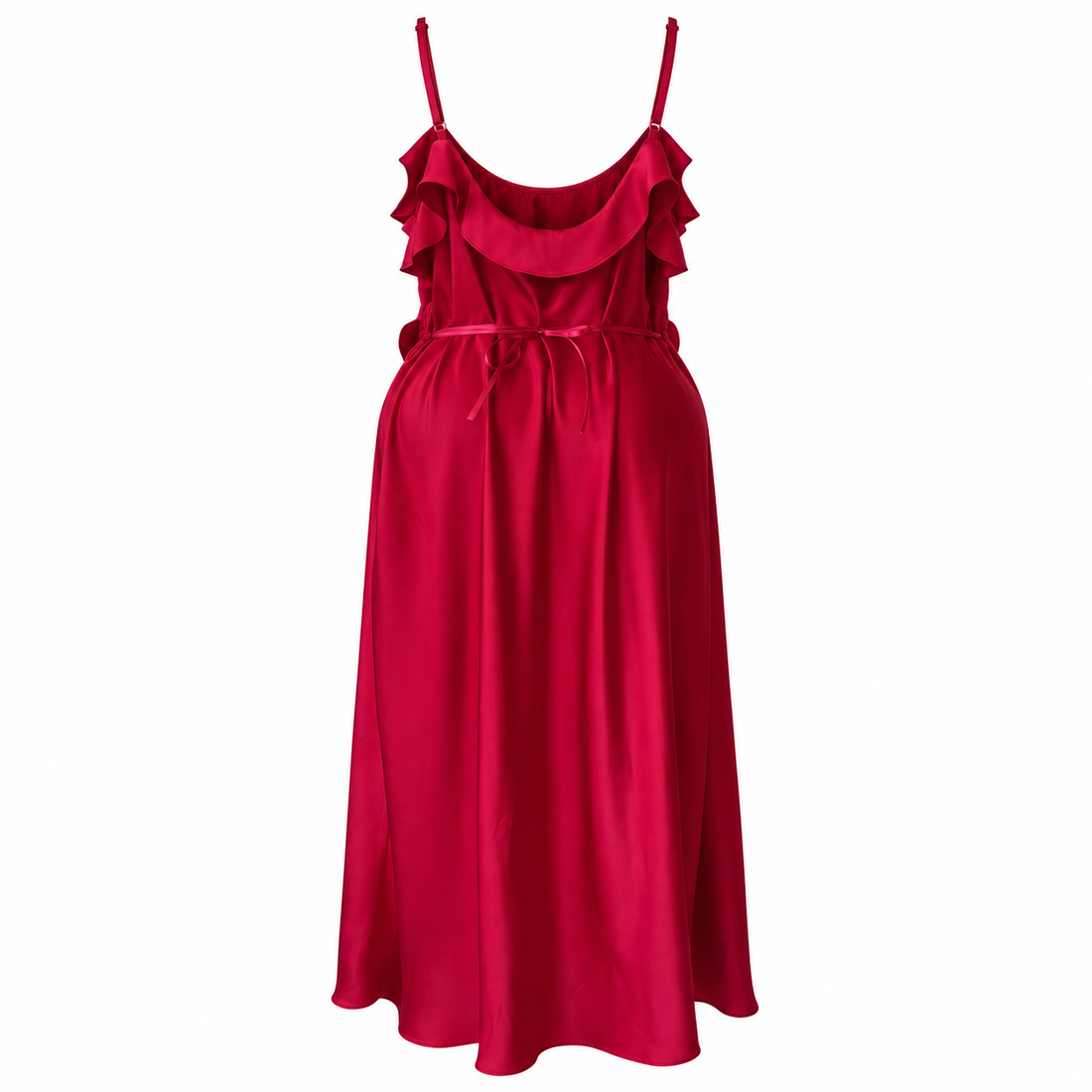 MM-4043 Lana Buyuk Beden Bordo Gecelik