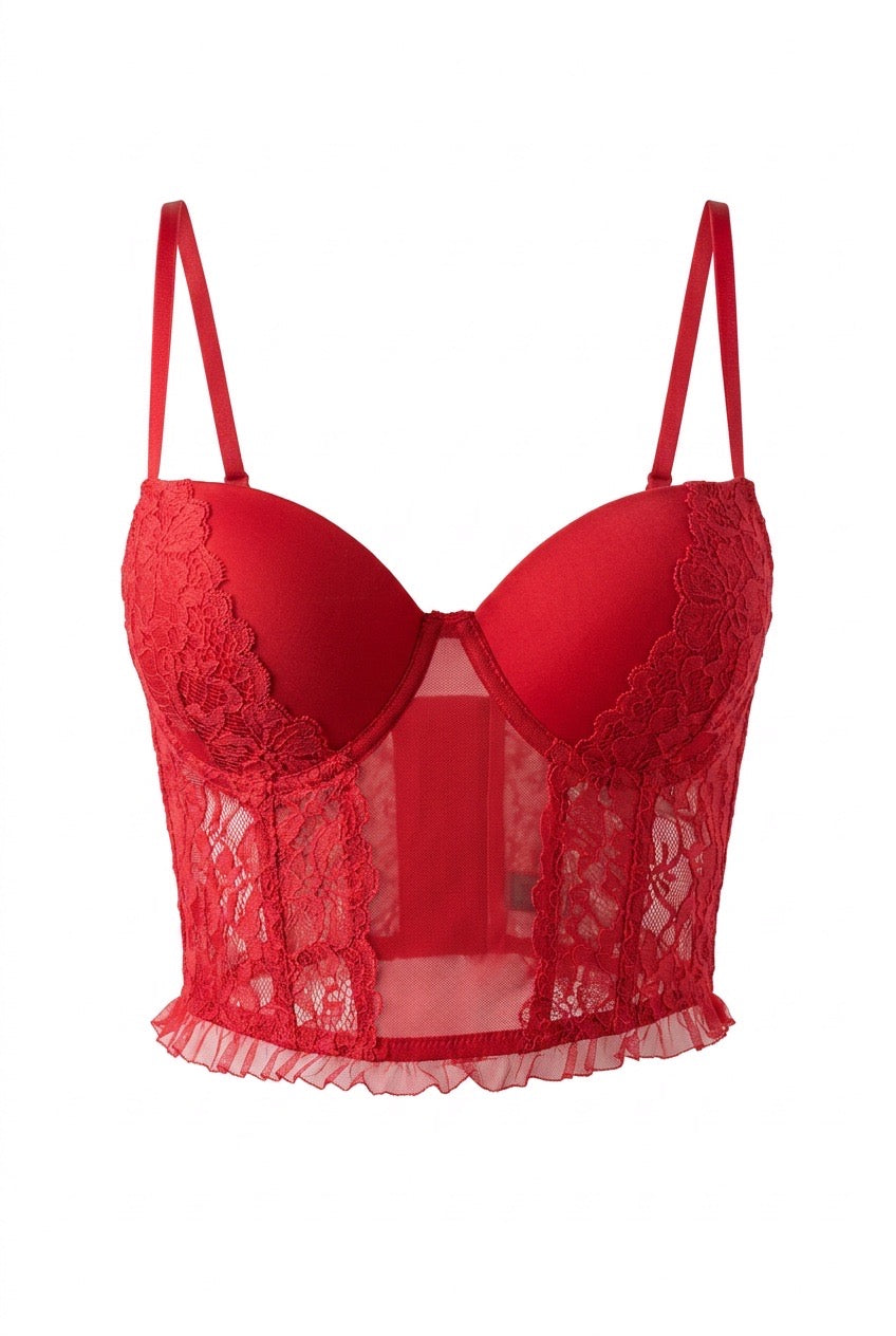 MM-8018 Evita Kirmizi Korse Bustiyer
