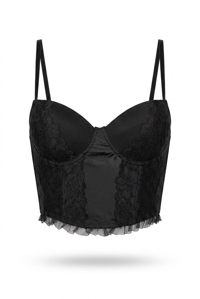 MM-8016 Evita Siyah Korse Bustiyer