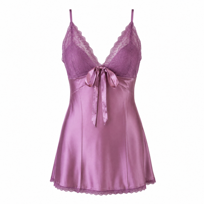 MM-4011- Hailey Rose Mini Saten Gecelik