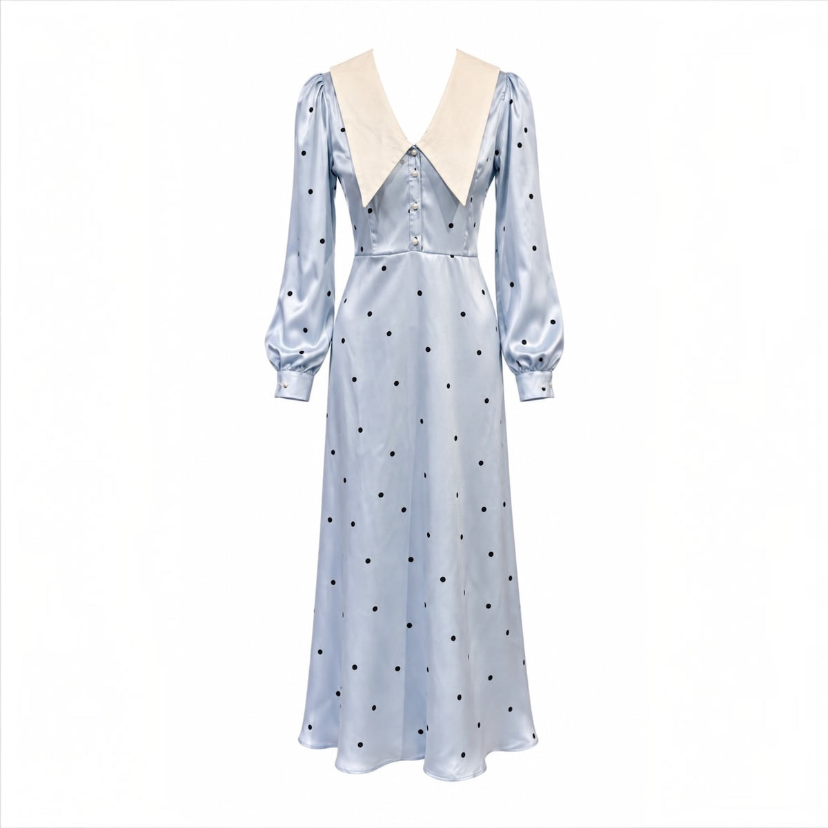 MM-5004 Diana Midi Puantiye Elbise